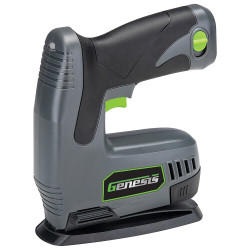 Genesis 8-Volt Li-Ion Cordless Electric Stapler/Nailer with Battery Pack Charger