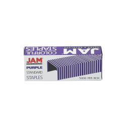 JAM Paper Colorful Staples 1/4" Leg Length Purple 5000/Box (335PUZ)