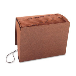 Sparco Spr-23682 Jan-dec Accordion File - Letter 8.5" X 11" Brown