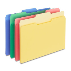 tions Colored Top-Tab File Folders 3 Tab Assorted Colors Letter