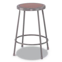 Alera Industrial Stool 24" Brown/Gray Seat IS6624G